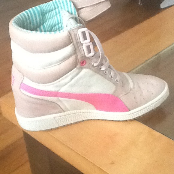 Puma wedges. Beige and pink - Picture 2 of 3
