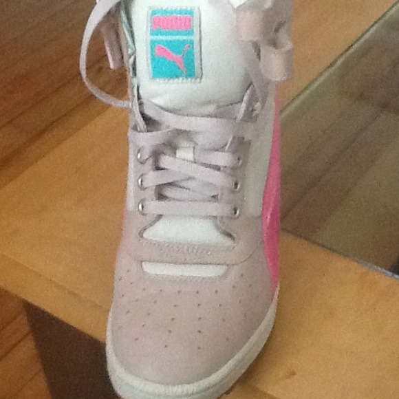 Puma wedges. Beige and pink - Picture 3 of 3