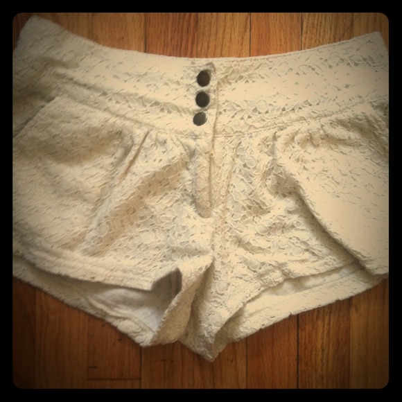 White cute shorts