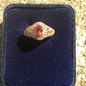 Mongolian Red Andesine and white topaz