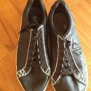 True religion Leather black shoes men