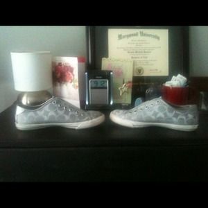 Silver coach sneakers