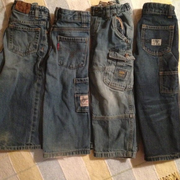 Boys jeans 2t on left and 3t on right