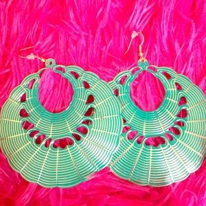 Bohemian Green&Gold Earrings