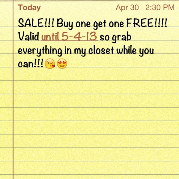 HUGE SALE!!! Don't miss it!