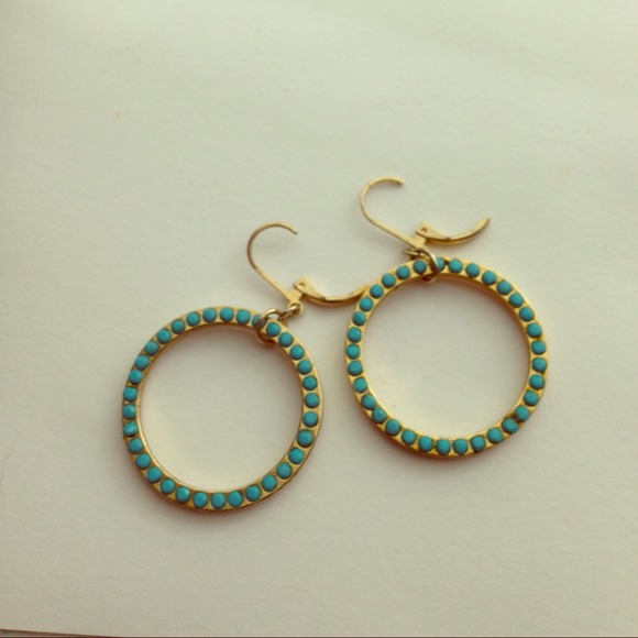 Turquoise Anthropologie earrings