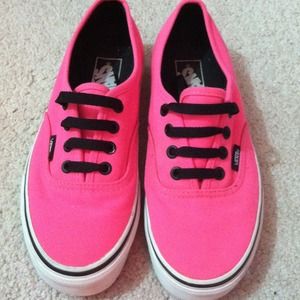 Neon pink Vans