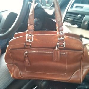Coach light brown leather