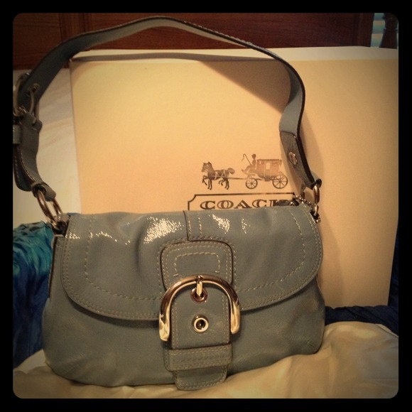 Coach pale blue handbag