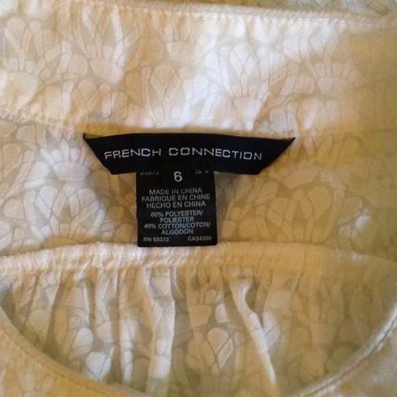 ⚡SOLD⚡ French Connection White Top 6 - Picture 4 of 4