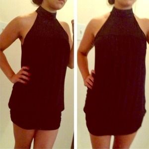 TRADEDBlack dress, red ring, and black skirt!!(: