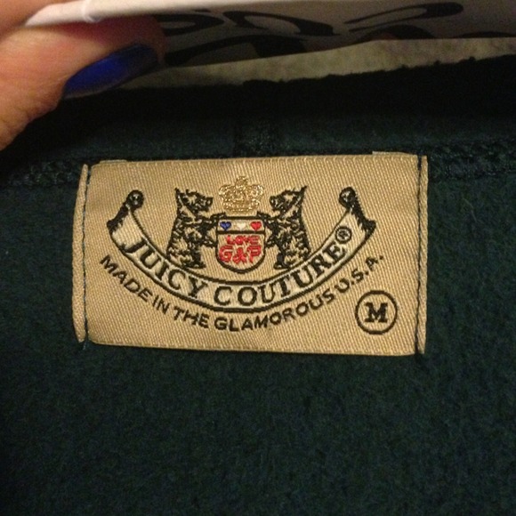 Juicy pull over hoodie with rine stone button! - Picture 3 of 4