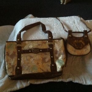 Amazing tooled leather handbag