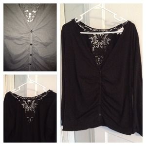 Bundle of Cardigan, silver sandals, & Limitedtank