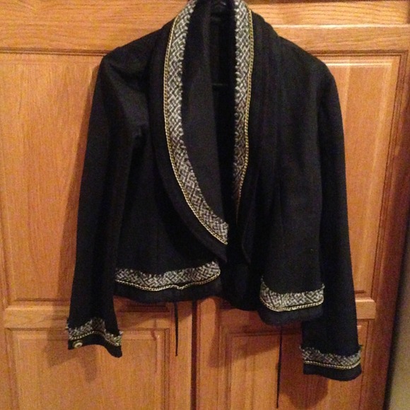 BCBG MAXAZRIA Gorgeous black jacket very detailed