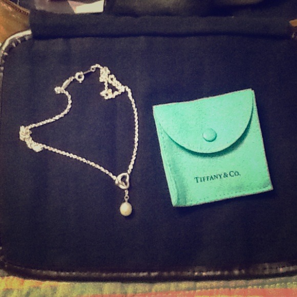 Tiffany's Open Heart w/Pearl Necklace.