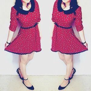 Cute Red Polkadot dress
