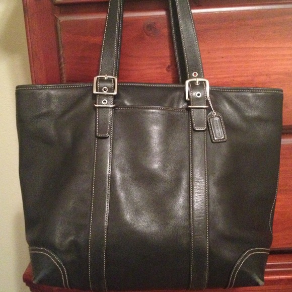 Authentic leather coach purse