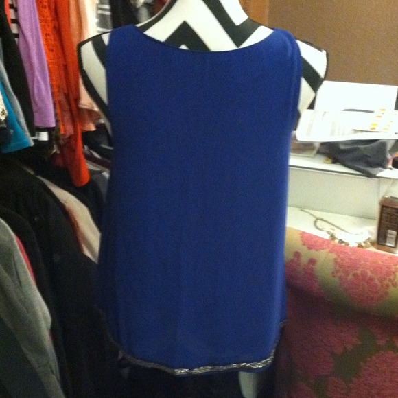 SOLD! On Merc Royal blue dressy top - Picture 4 of 4