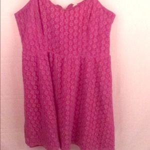 Pink button dress