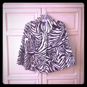 Zebra 3/4 sleeve jacket