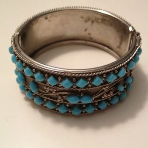 *Traded*Turquoise &Silver Bracelet &peace bracelet
