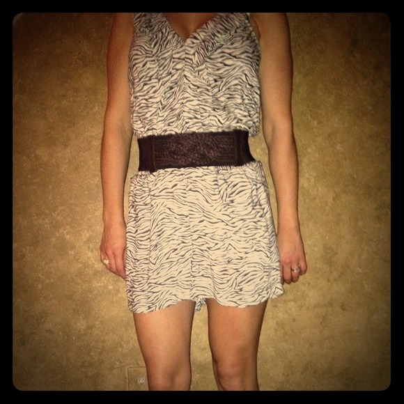 Zebra print romper