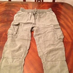 SOLD❗AERIE linen skinny cargo pants