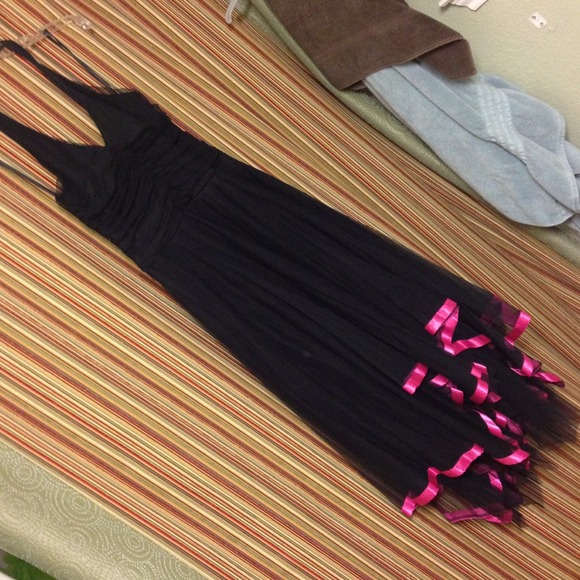 Black with hot pink trim size 9 dress