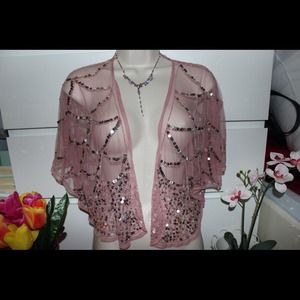 Forever 21 pink sequined cover up top - brand new