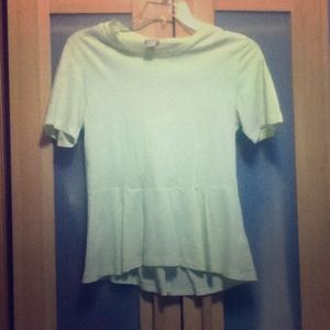Light green peplum top