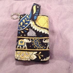 Cute Vera Bradley key chain cell phone case
