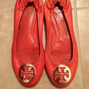 Authentic Tory Burch flats orange