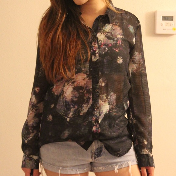 ❤Bundled❤New - h&m Floral Chiffon Blouse