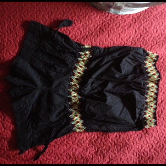 Black/rainbow romper