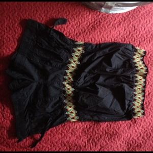 Black/rainbow romper