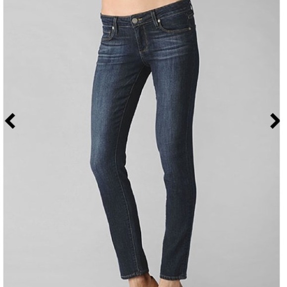 ❌❌SOLD Paige peg leg dark denim wash