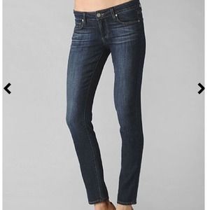 ❌❌SOLD Paige peg leg dark denim wash