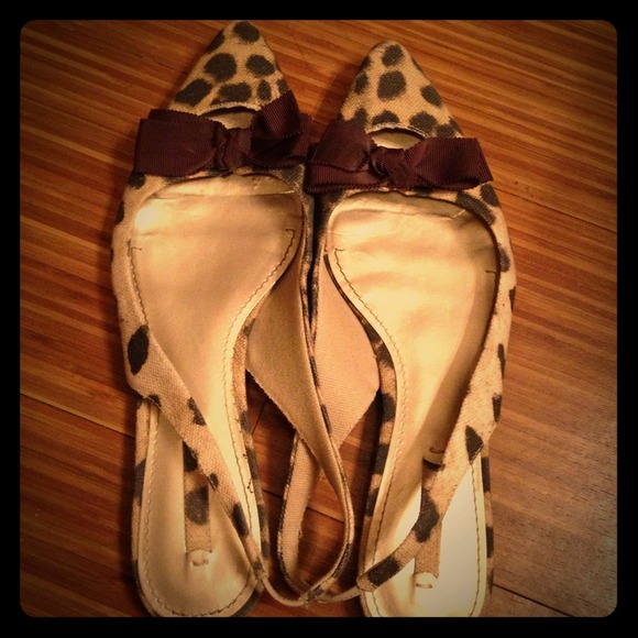Nine West Leopard Print Pointy Toe Flat
