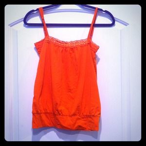 NWOT MISS PINKY orange bow tie back tank top