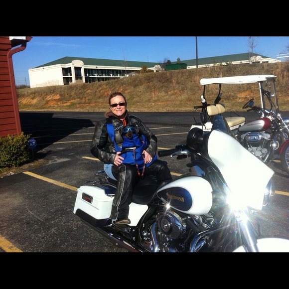 My Harley riding blue eyed wiener baby oh n me