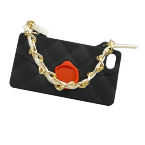 💜Black 3d Handbag Silicone Case Cover Skin💜