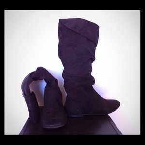 Black Knee High Boots