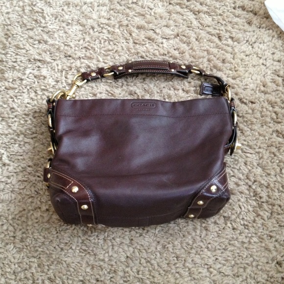 Coach brown leather bag