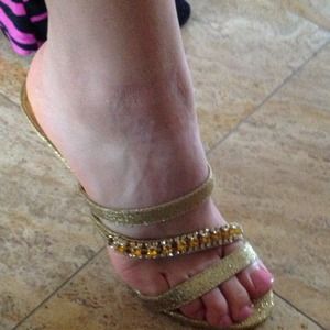 Gold heels