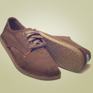 Men's brown Canvas Oxfords - authentic Toms