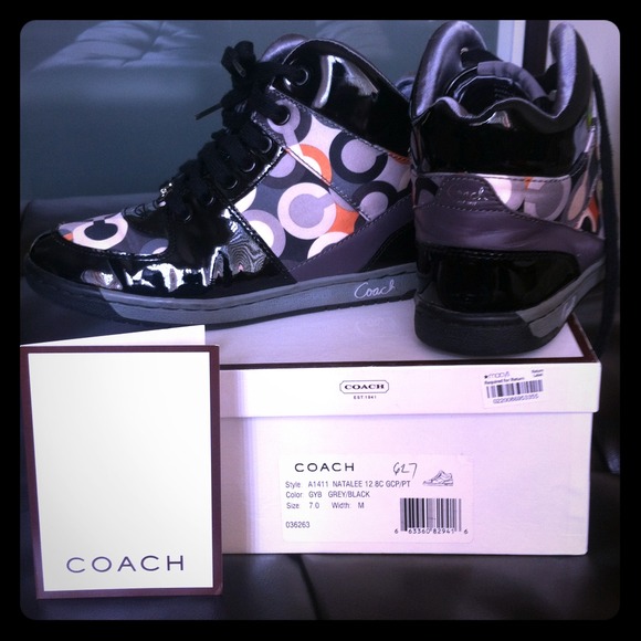Original Coach Natalee high top shoe