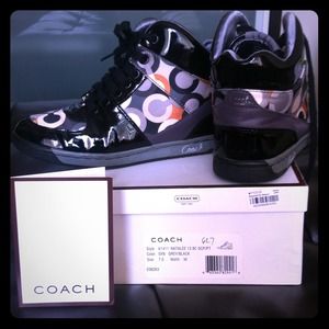Original Coach Natalee high top shoe