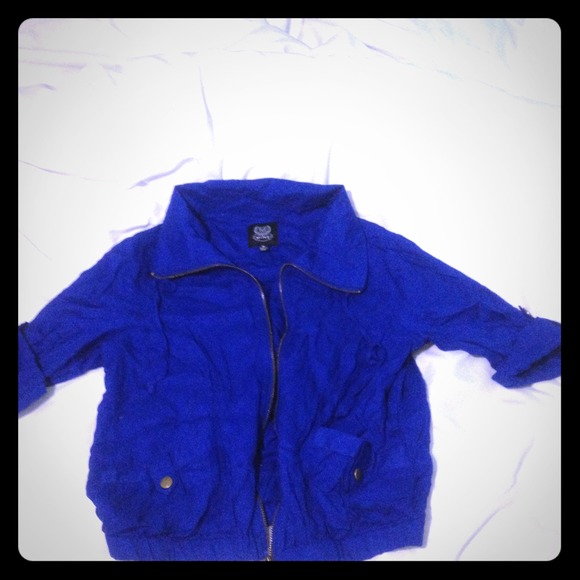 Royal blue cropped jacket
