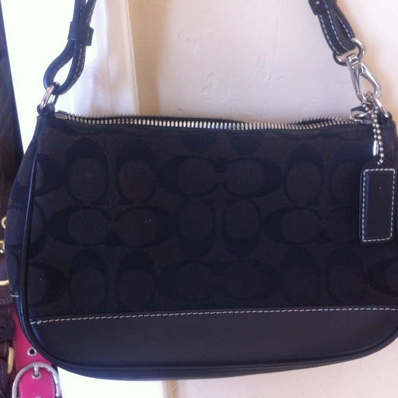 Small black coach purse